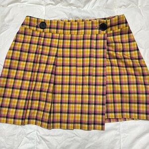 Topshop wrap checkered mini skirt 6